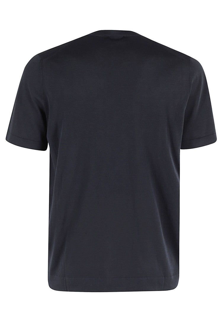 Drumohr Crew Neck T-Shirt In Soft Frosted Cotton