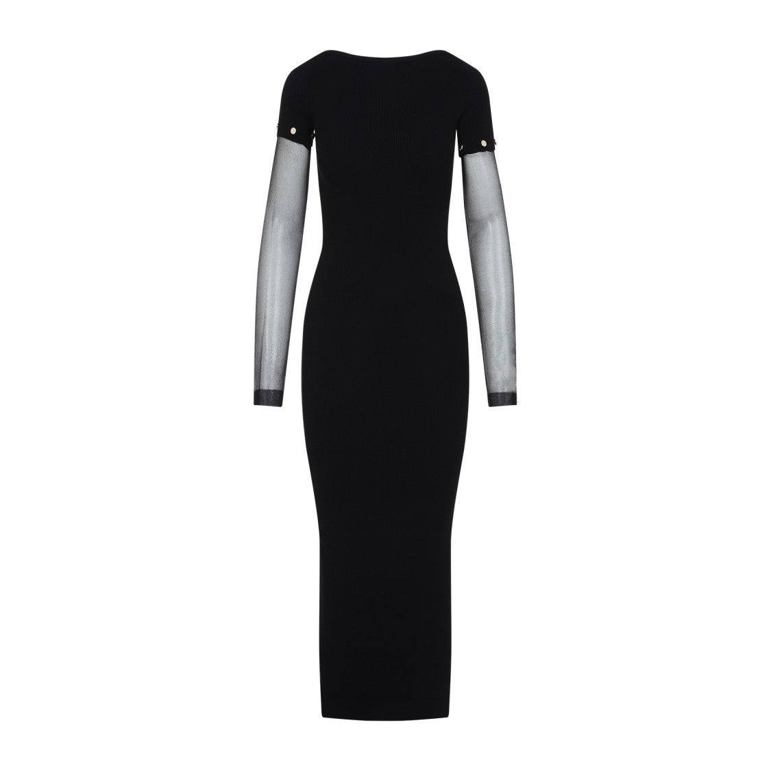 Sportmax Sportmax Black Grazia Transparent Sleeves Dress