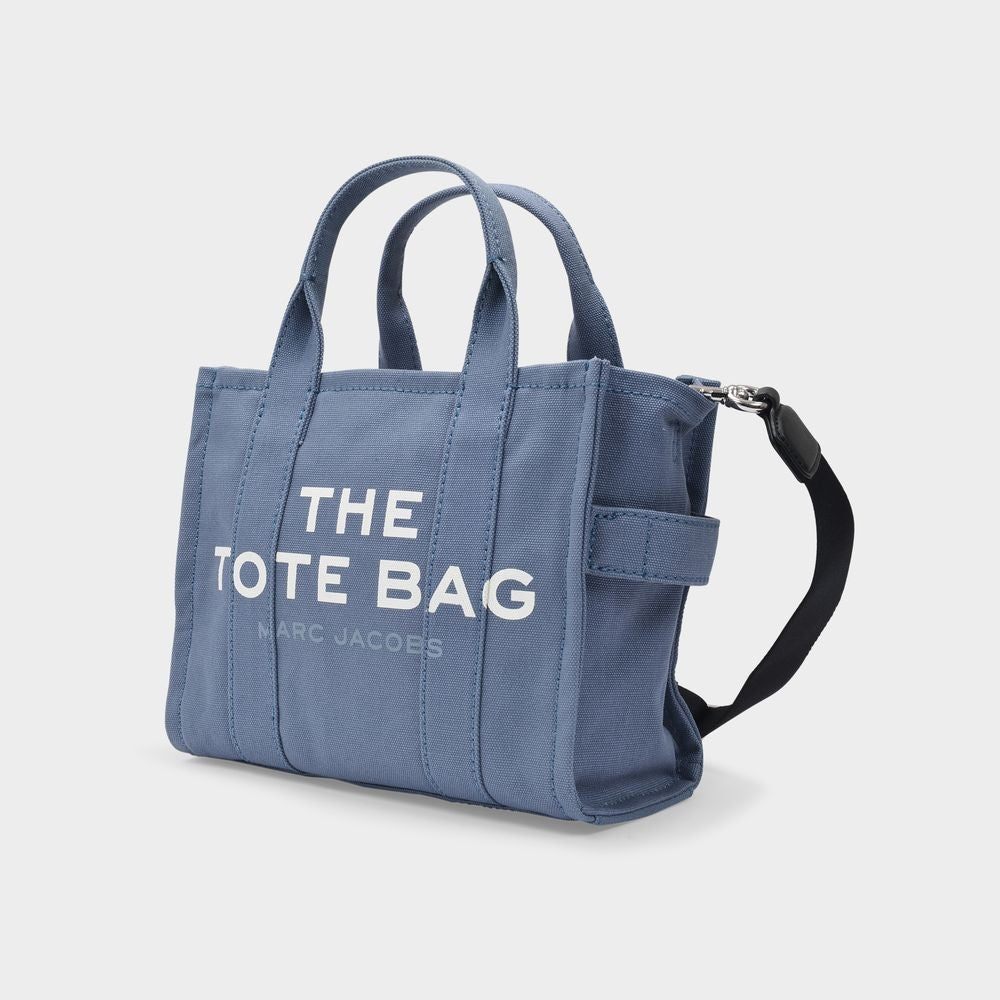 Marc Jacobs Small Traveler Tote Bag In Blue Shadow Cotton