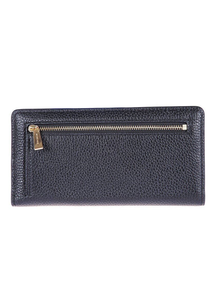 Michael Kors Hammered Leather Wallet With Snap Closure