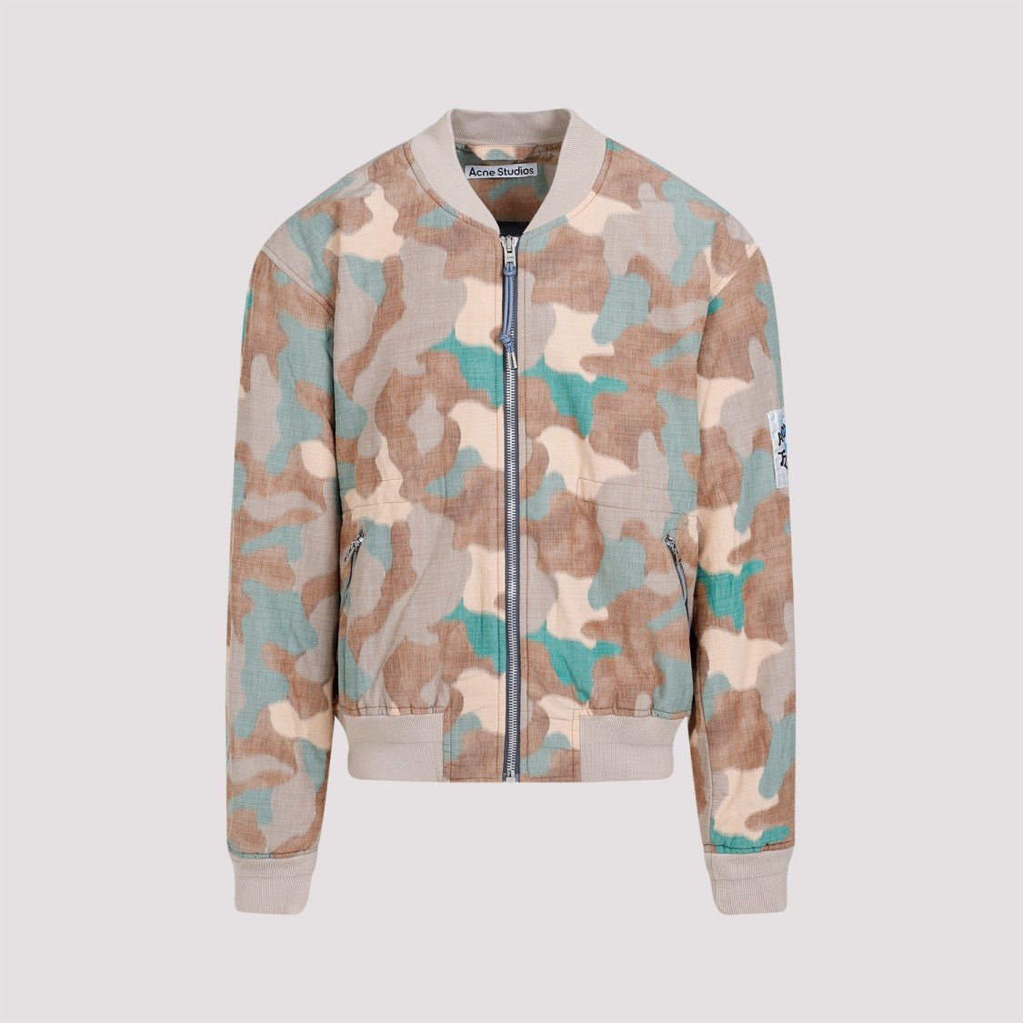 Acne Studios Orange Green Cotton Jacket