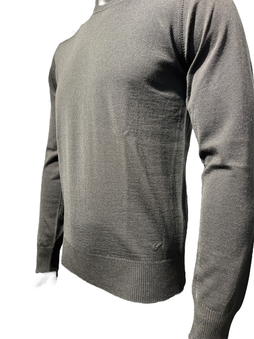 Emporio Armani Black Virgin Wool Knitwear