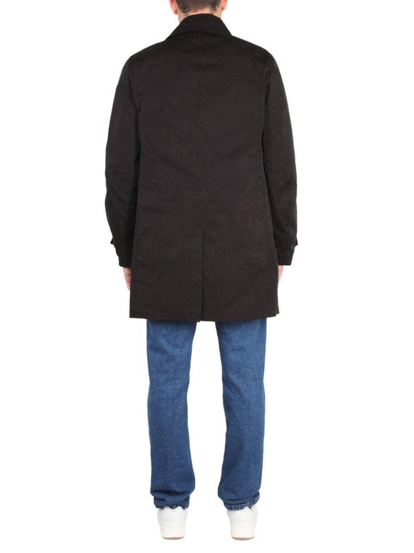 Ten C Single-Breasted Button Closure Trench Coat