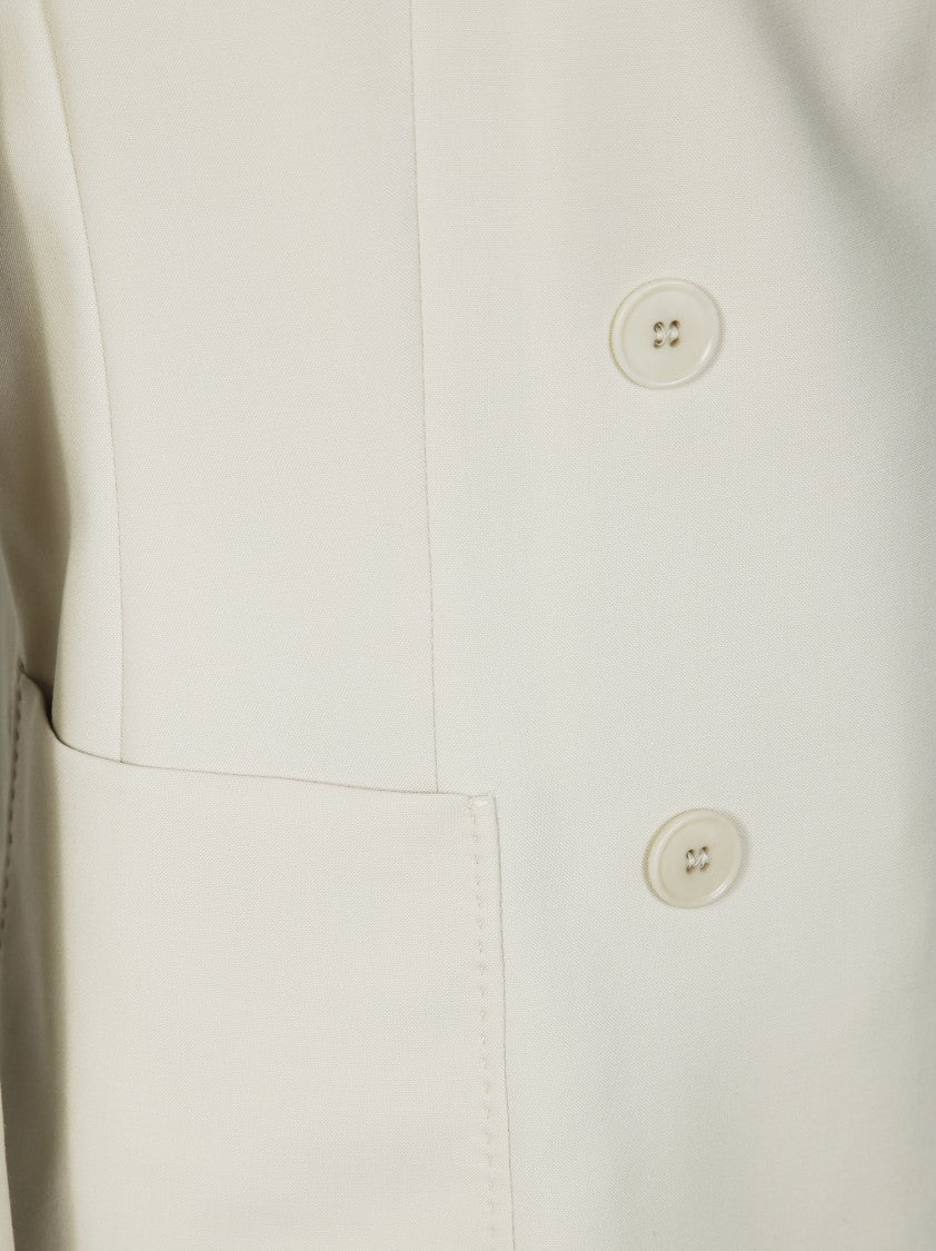 Max Mara Double-Breasted Stretch Blazer With Notched Lapel
