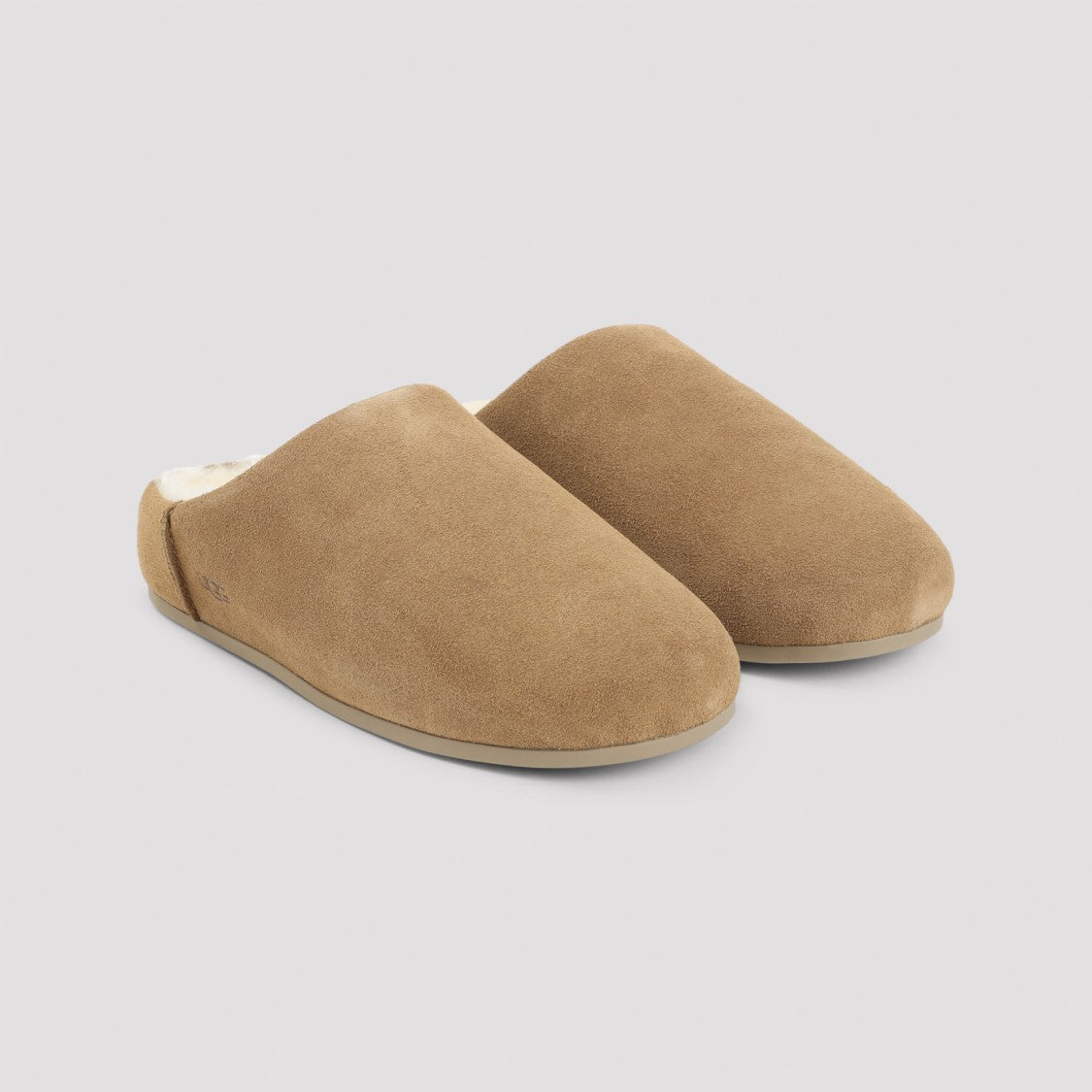 Ugg Plush Suede Slippers With Mutton Lining