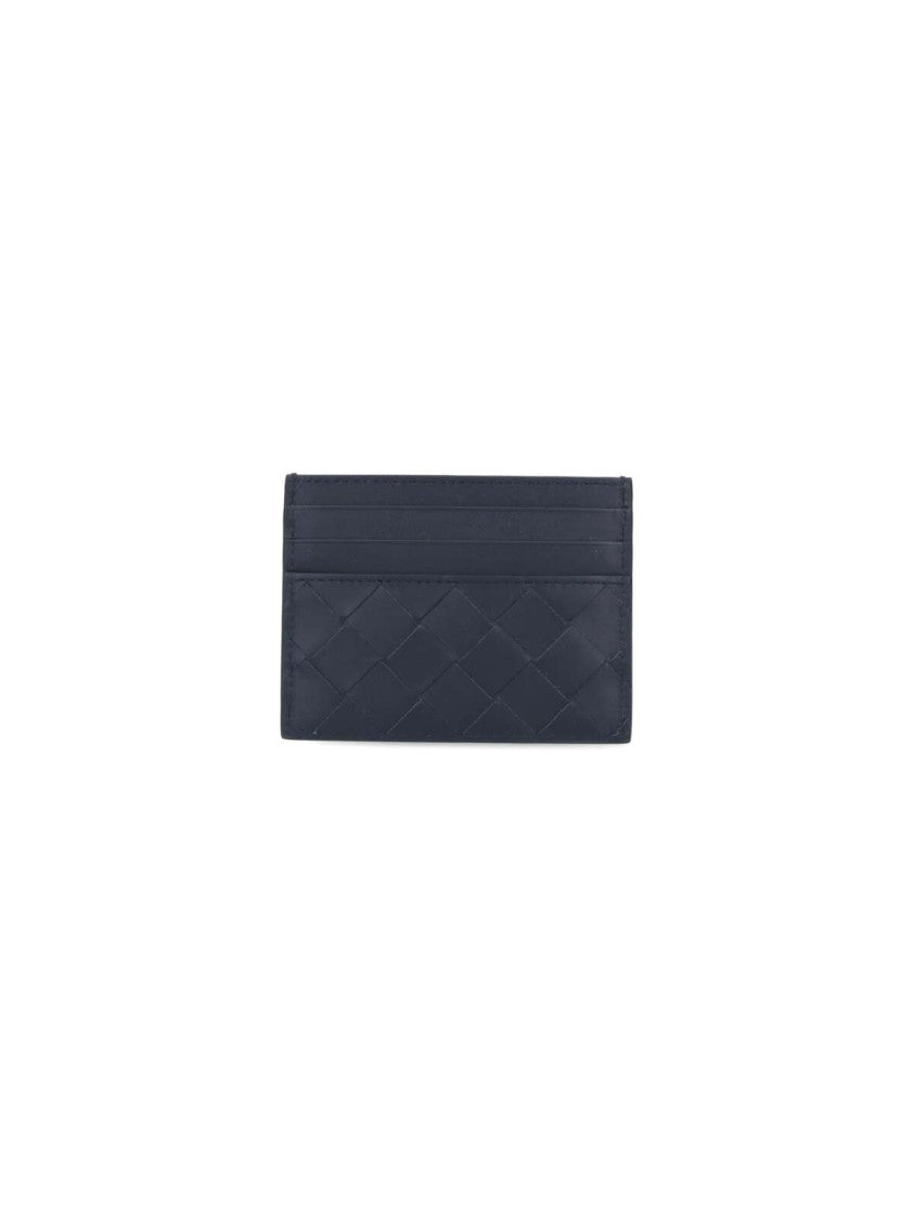 Bottega Veneta Woven Black Leather Cardholder With Six Slots