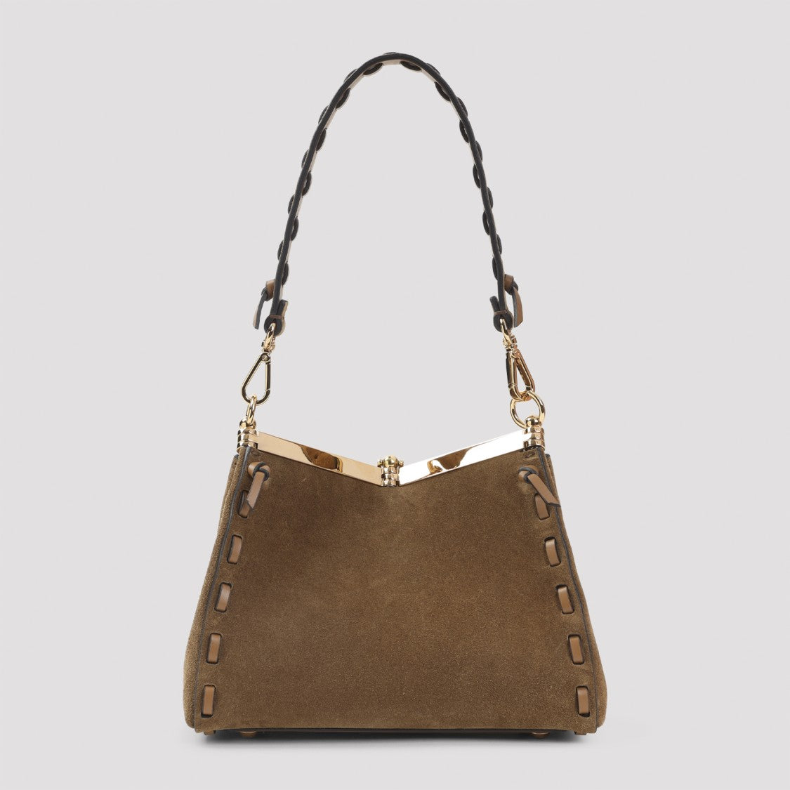 Etro Structured Suede Leather Shoulder Bag