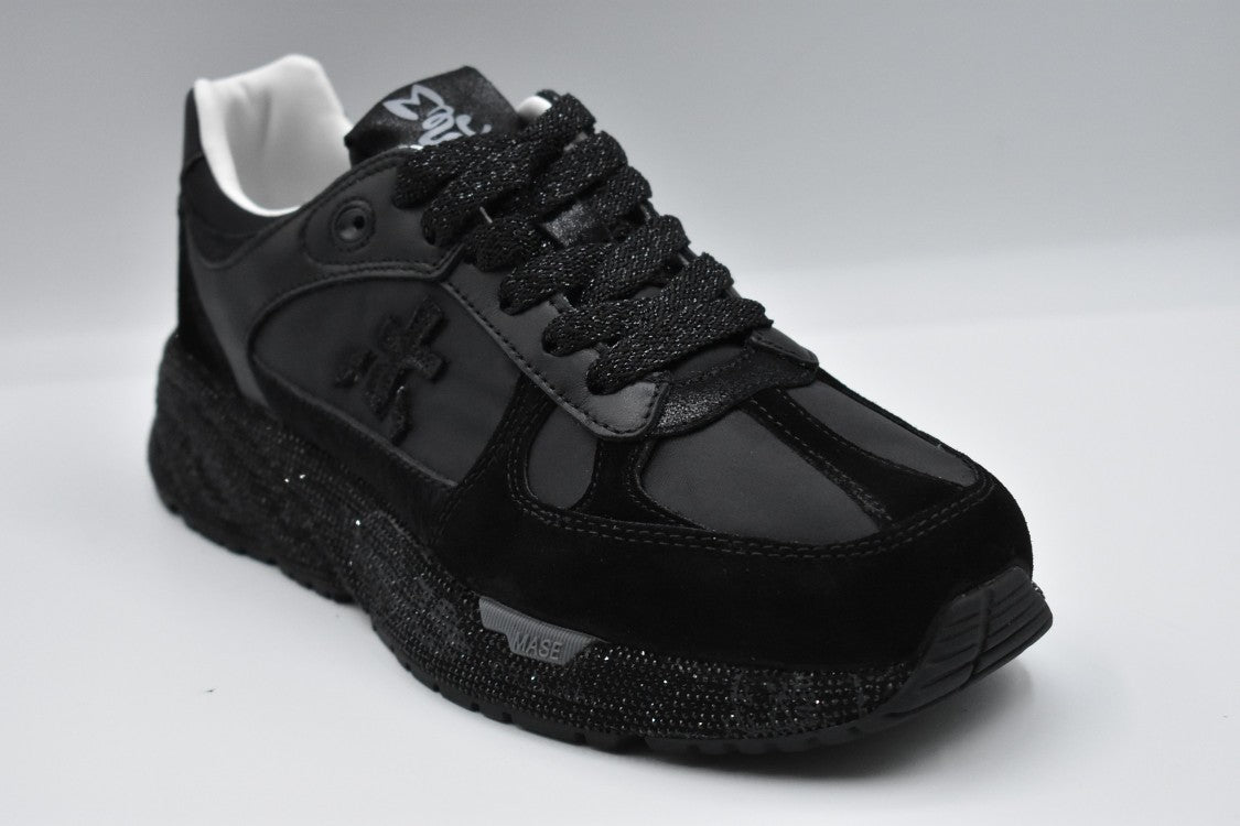 Premiata Sneakers With Smooth And Textured Finish