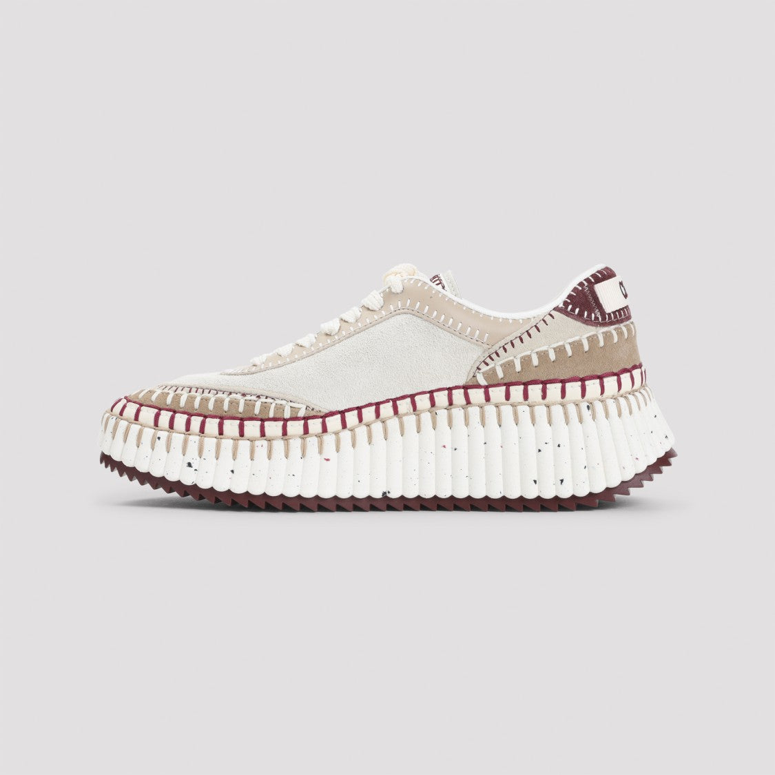 Chloé Multi-Panel Suede Sneakers With Hand-Stitched Details