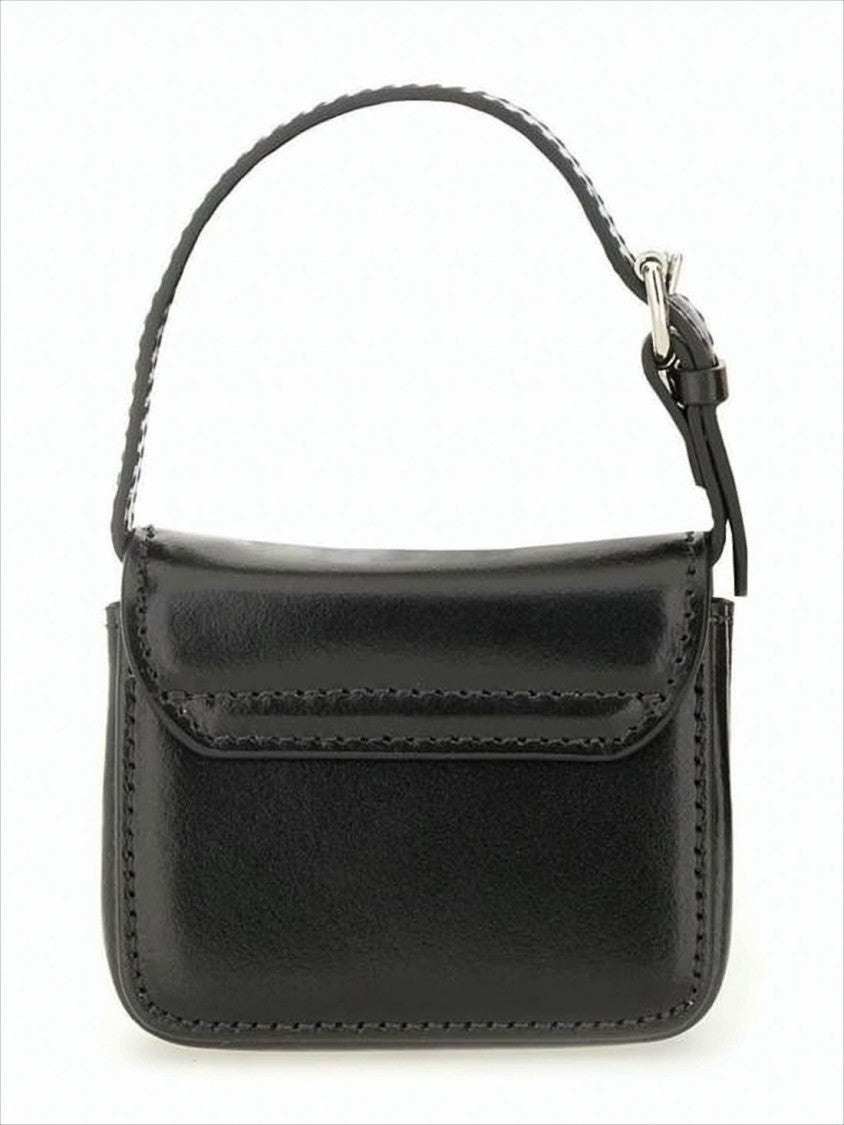 Vivienne Westwood Structured Leather Shoulder Bag With Metallic Emblem