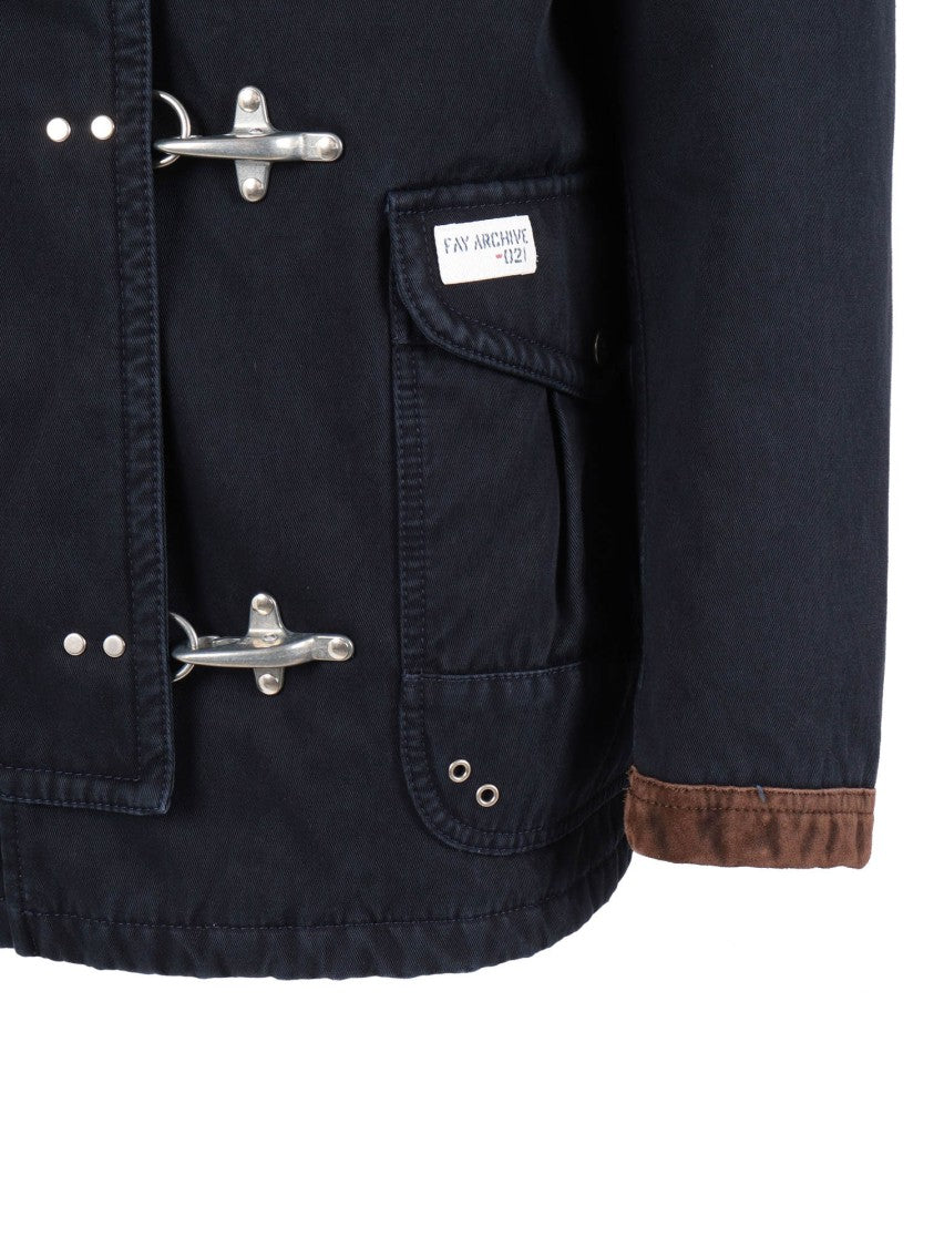 Fay 4 Hooks Archive Classic Button-Up Cotton Shirt