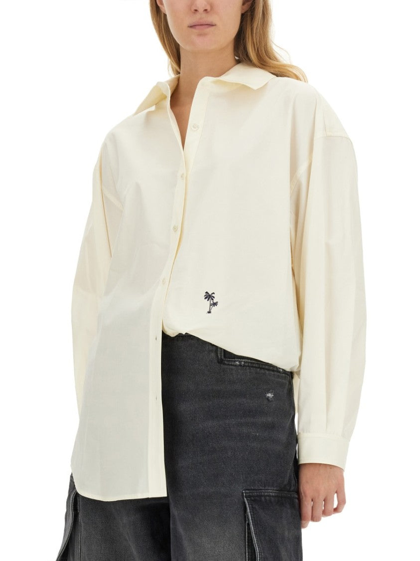 Palm Angels Shirt With Embroidered Logo