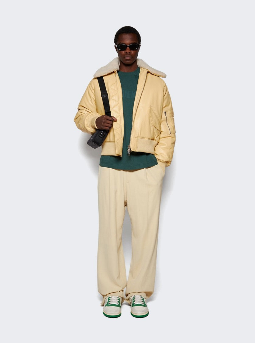 Ami Leather Bomber Jacket