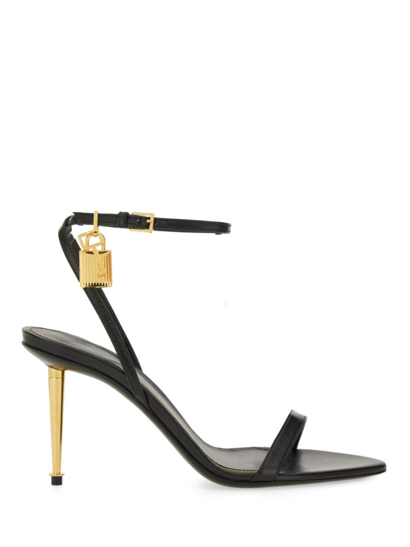 Tom Ford Black Sandal With Striking Padlock Detail