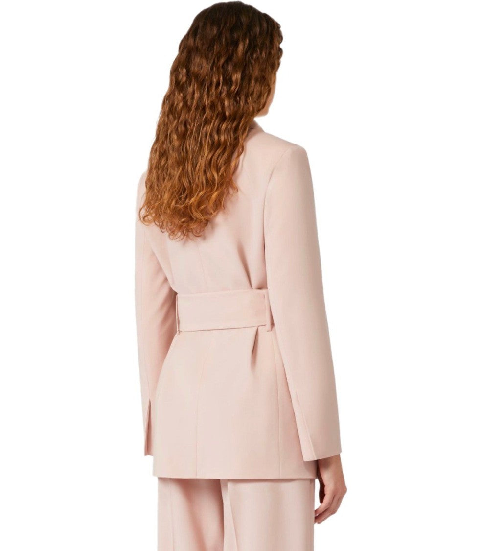 Max Mara Teso Pink Belted Blazer