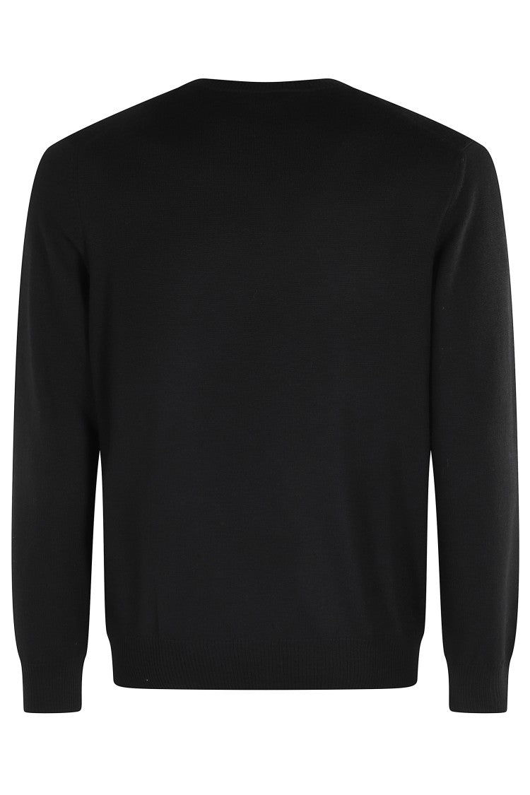 Fay Classic Black Crew Neck Sweater