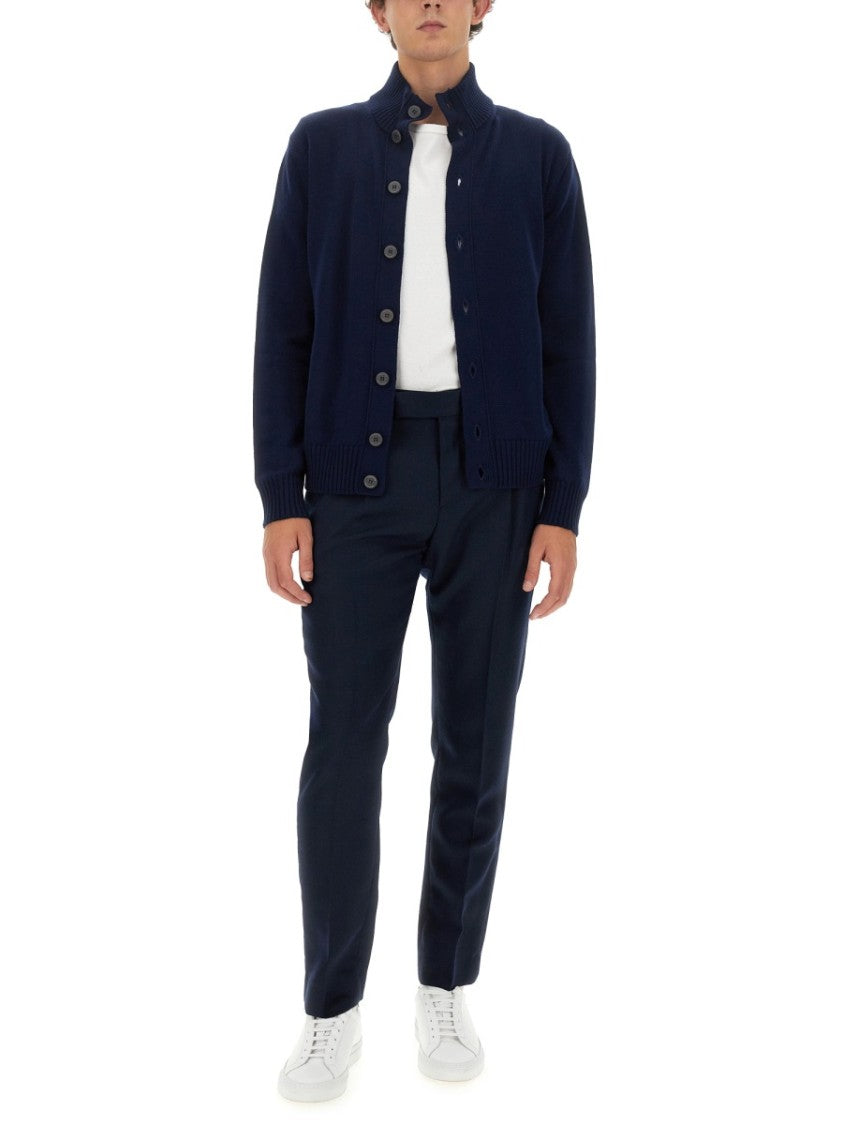 Ballantyne Button-Down Turtleneck Cardigan