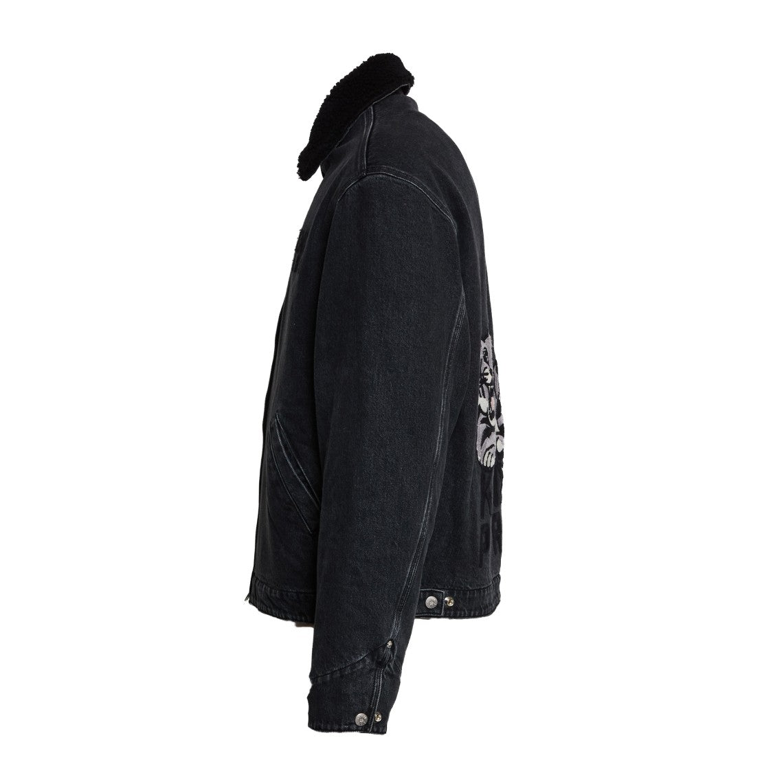 Kenzo Happy Tiger Utility Fleece Denim Jacket