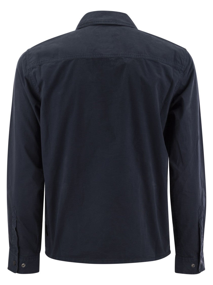 Woolrich Garment-Dyed Shirt Jacket In Pure Cotton