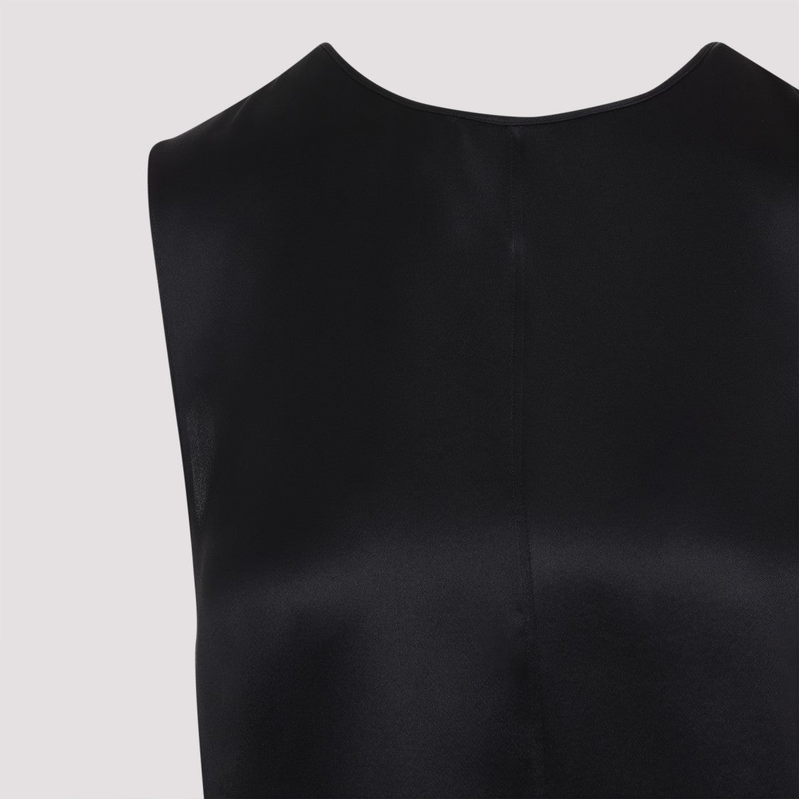 Tom Ford Sleeveless Black Silk Top With Keyhole Detail