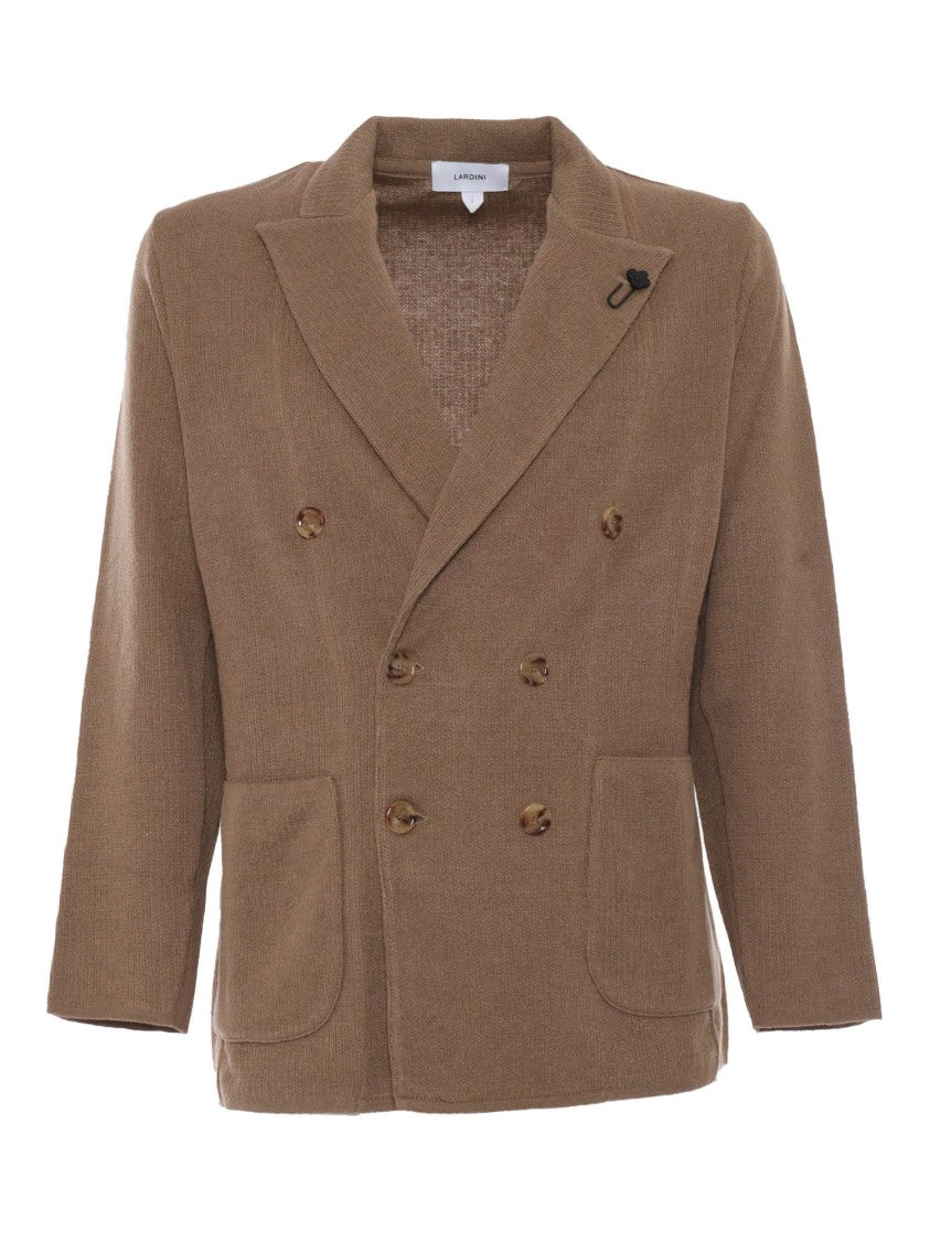 Lardini Double-Breasted Textured Men's Jacket