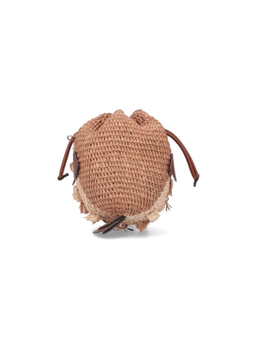 Anya Hindmarch Mini "Eyes" Crossbody Bag – Beige