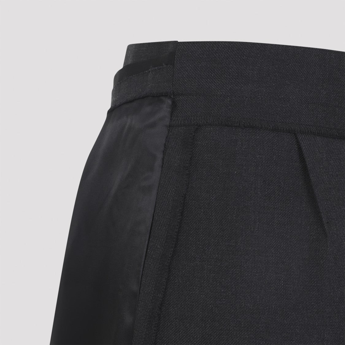 Maison Margiela Black And Grey Polyester Midi Skirt