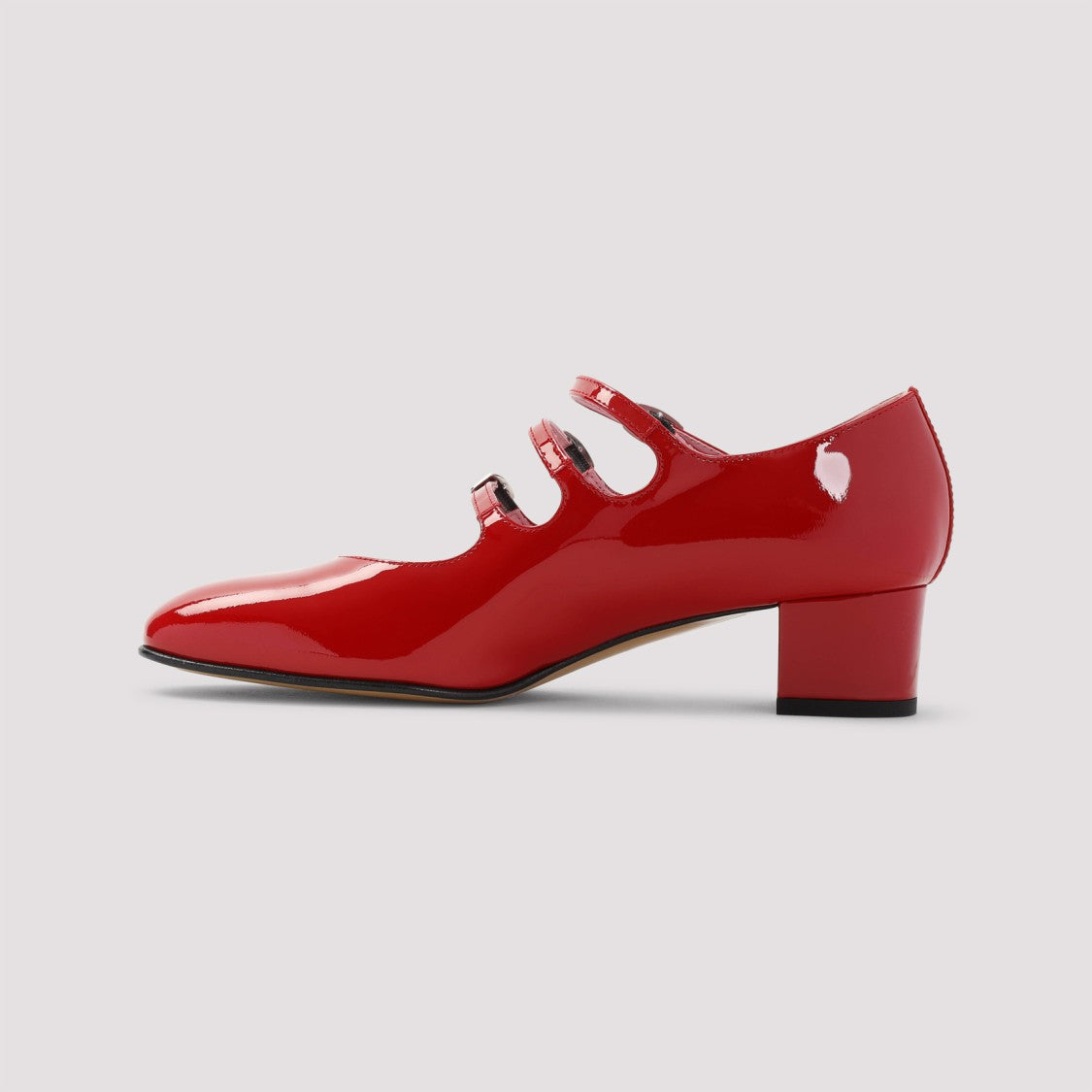 Carel Paris "Kina" Red Leather Pumps