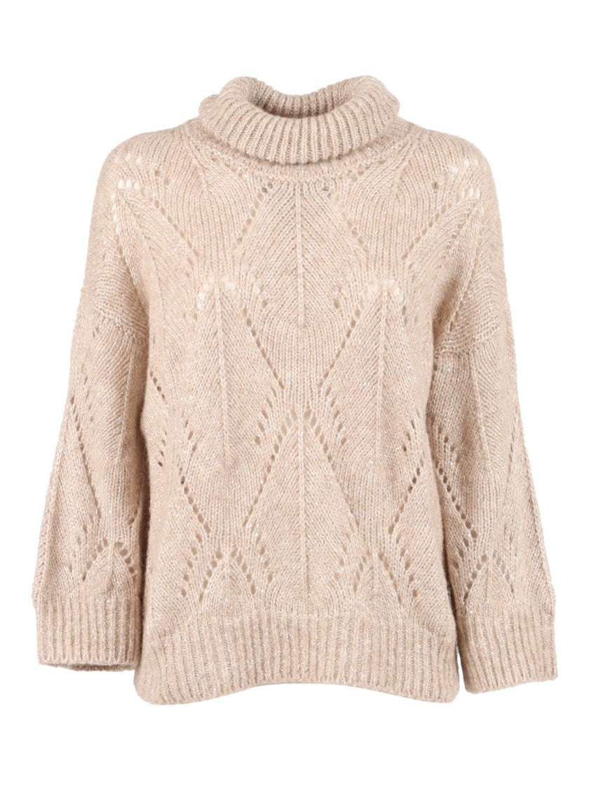 Peserico High Ribbed Collar Knitted Sweater