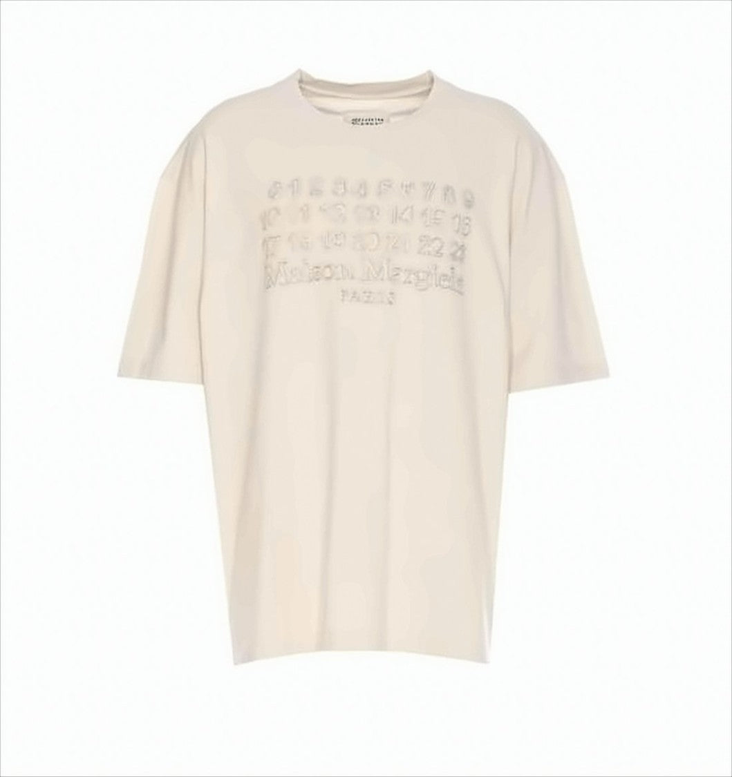 Maison Margiela Textured Embroidered Short-Sleeved T-Shirt