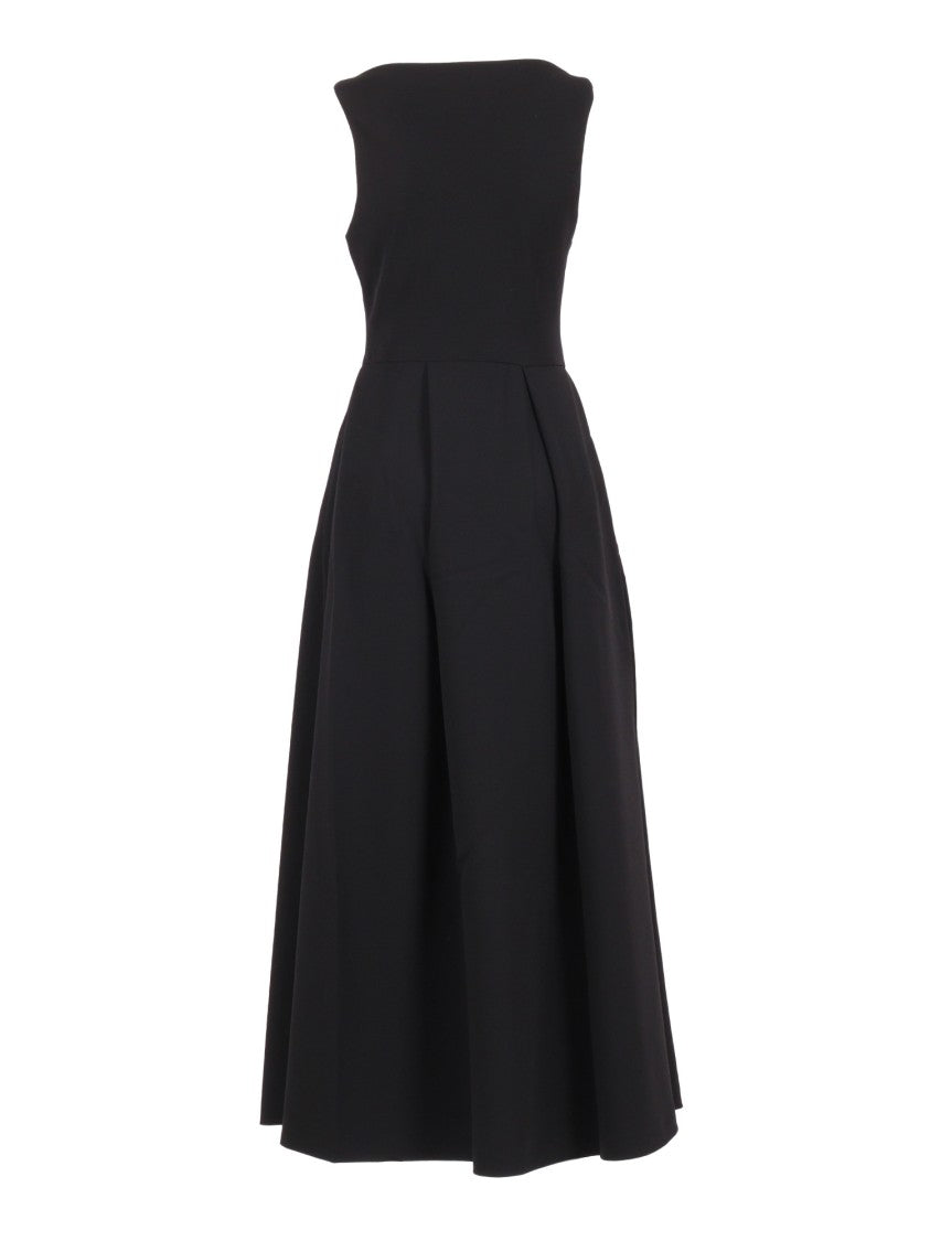 Emporio Armani Straight Silhouette White Dress With Design