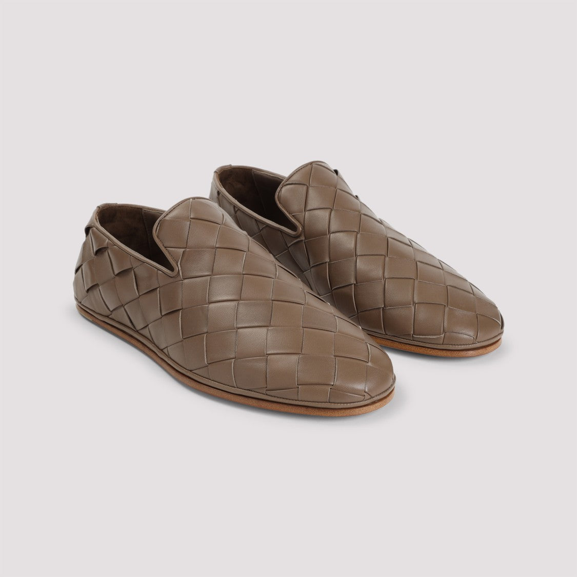 Bottega Veneta Brown Pinecone Nappa Leather Slippers