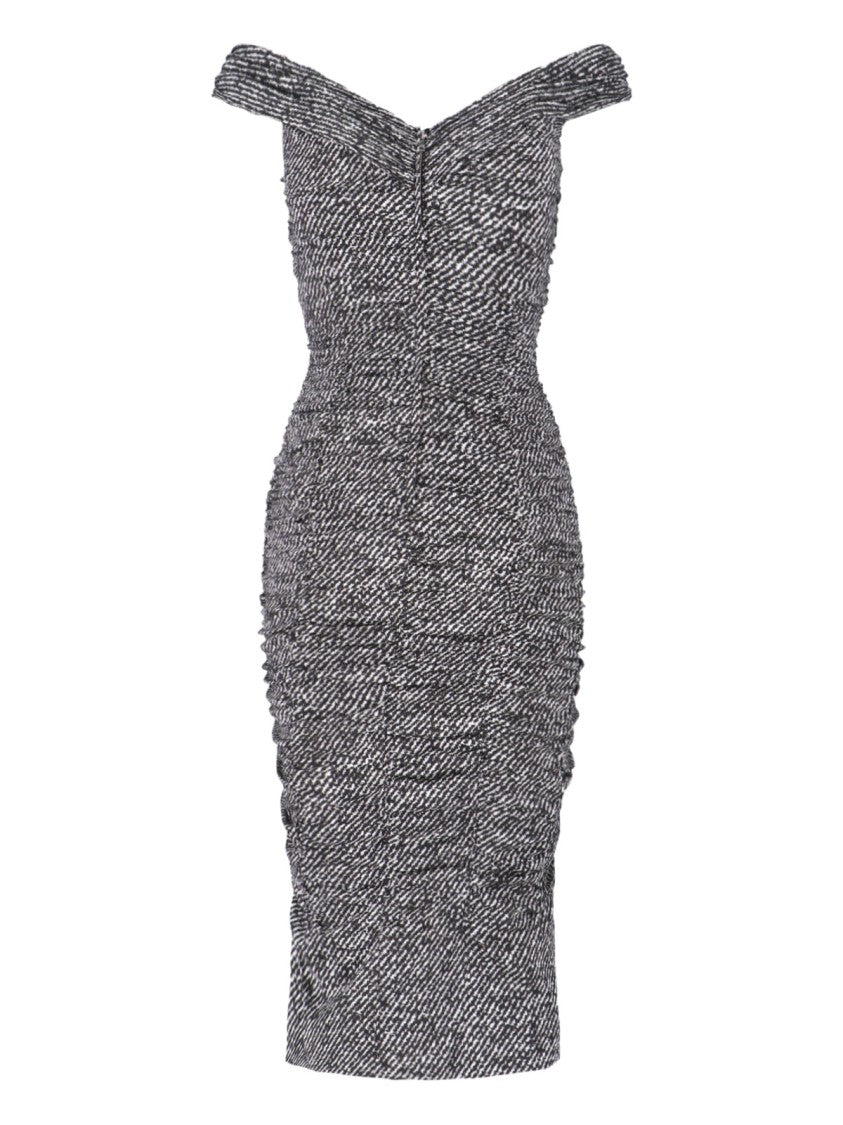 Dolce & Gabbana Silk Midi Dress – Black