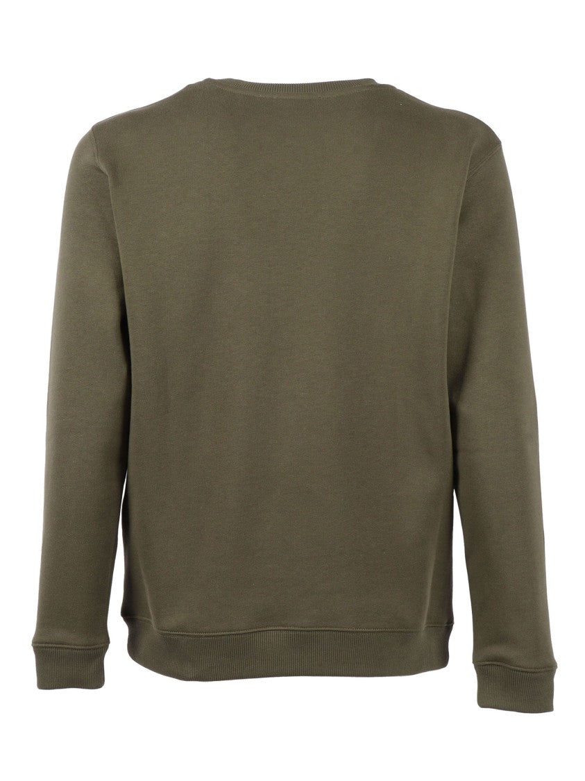 Dondup Crewneck Sweatshirt In Olive Green