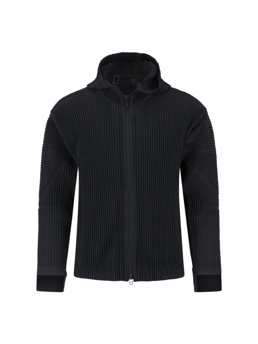 Homme Plissé Issey Miyake Zip Hoodie – Black