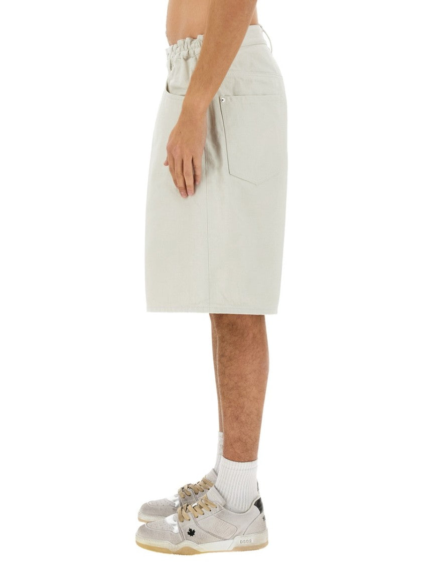 Dsquared2 Denim Bermuda Shorts With Classic Five-Pocket Design