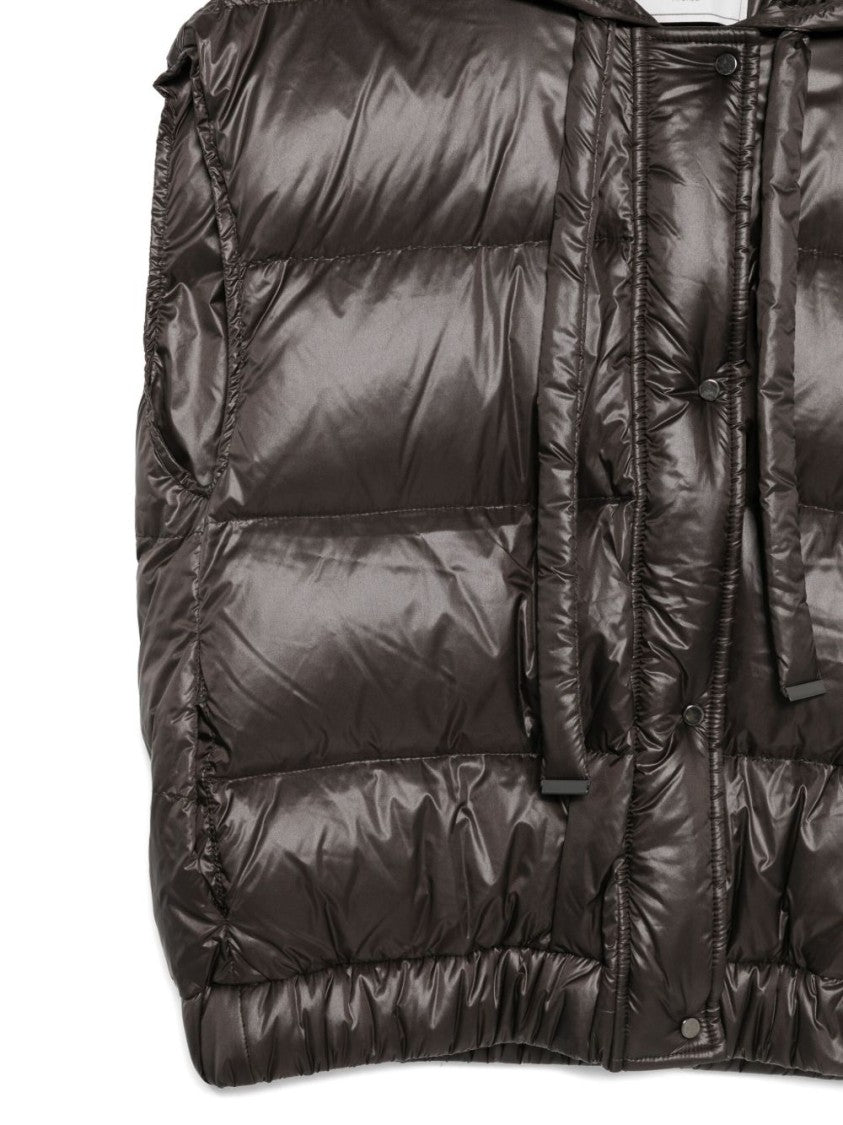 Antonelli Cropped Puffer Jacket With Quilted Design And Adjustable Hood