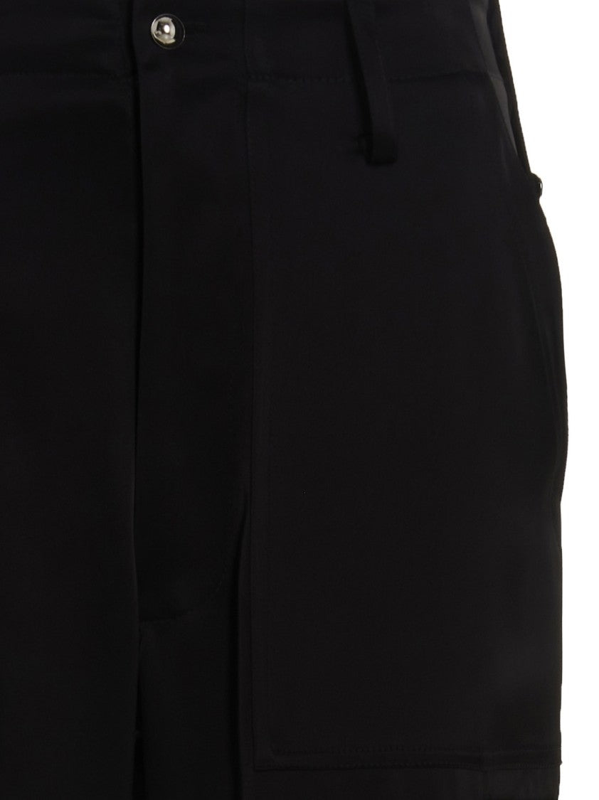 David Koma Satin-Finish Cargo Pants With Multi-Pockets