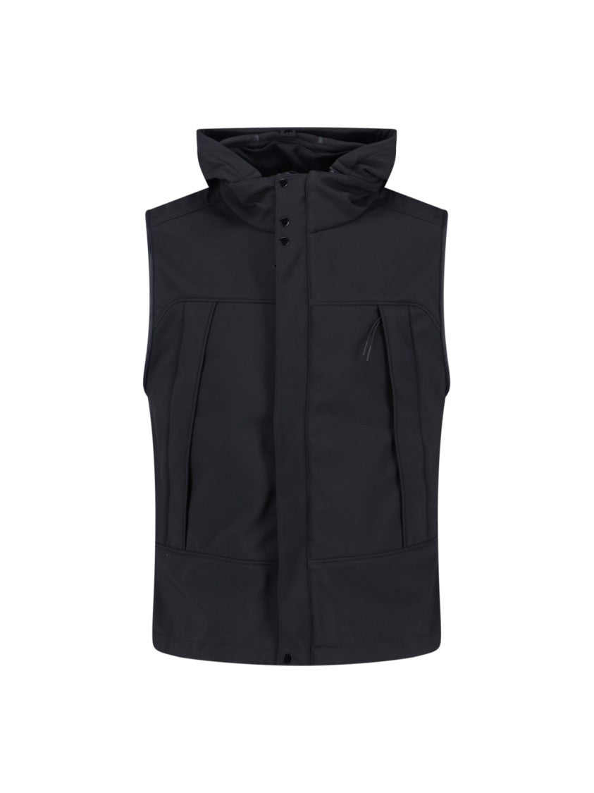 C.P. Company Mens Sleeveless Jacket With Integrated Goggles And High Collar