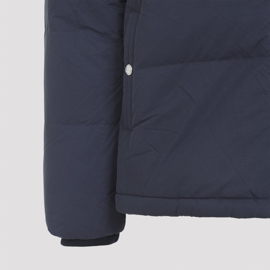 Paul Smith Padded Brown Polyamide Jacket With Detachable Hood And Ribbed Cuffs