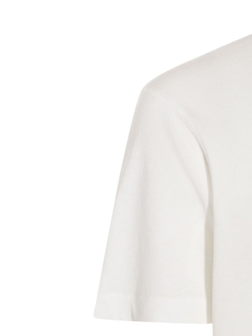 Tom Ford White Cotton T-Shirt With Straight Hem