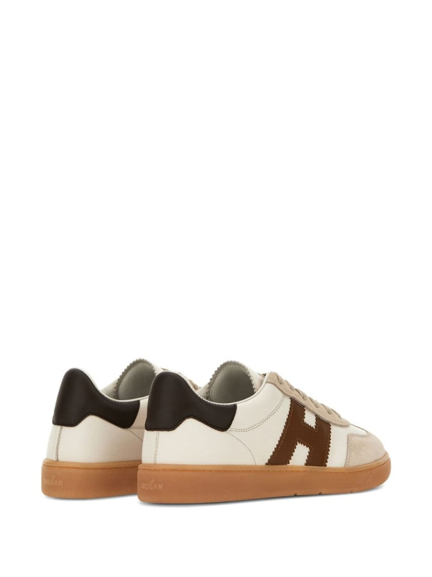 Hogan Beige Sneakers With Lace-Up Fastening
