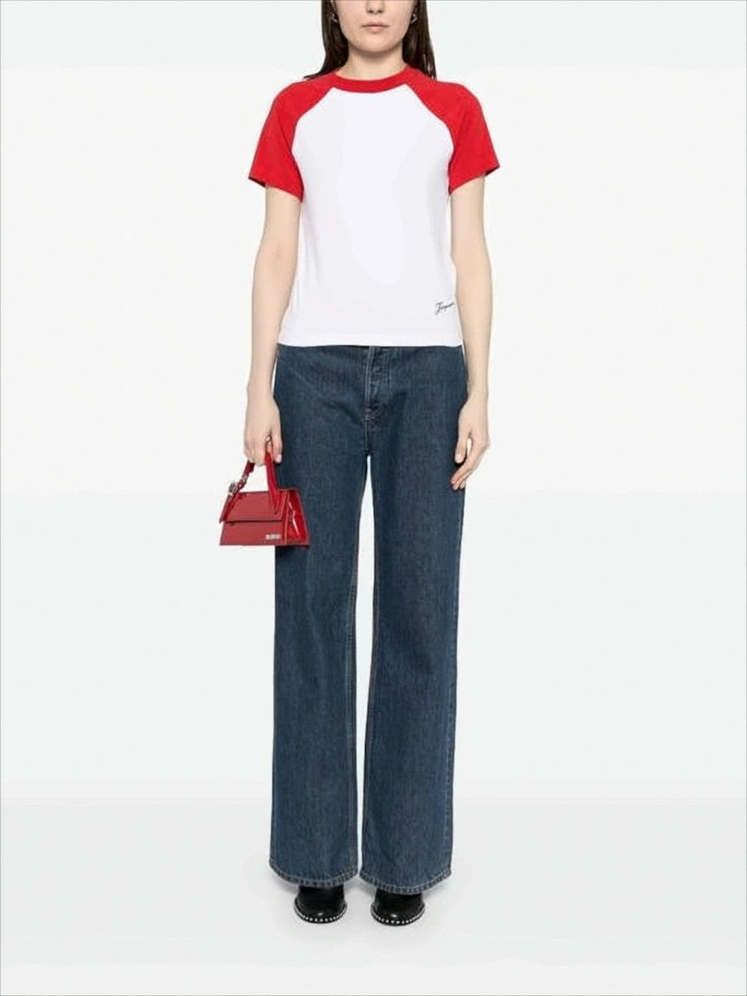 Jacquemus Classic Raglan Short-Sleeve T-Shirt With Contrasting Details