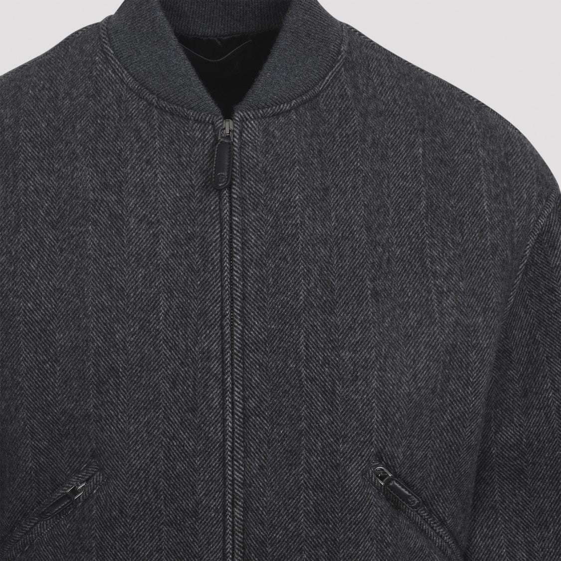 Giorgio Armani Excalibur Grey Cashmere Blouson Jacket