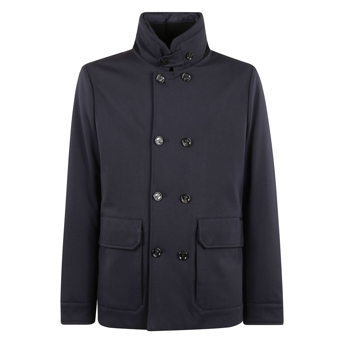 Moorer Double-Breasted High-Neck Jacket