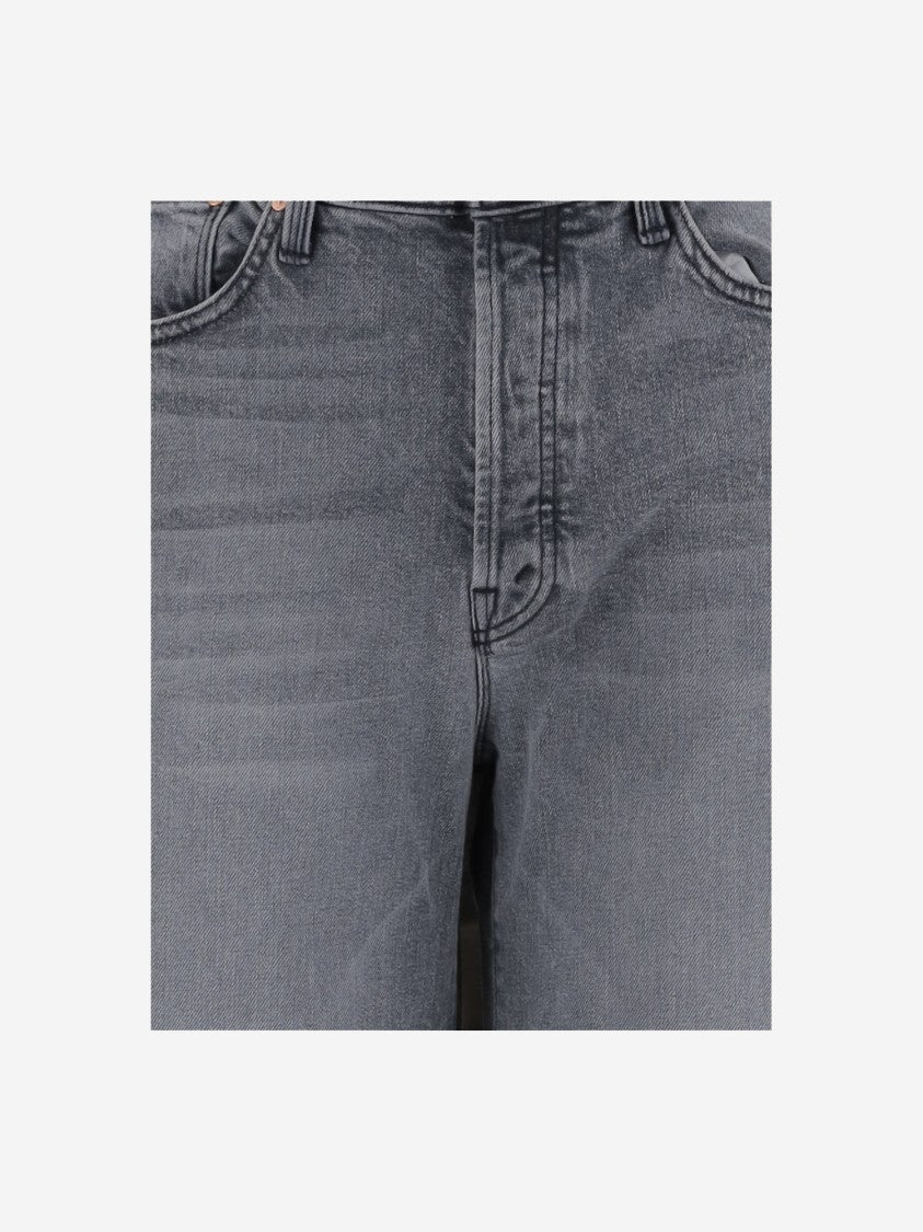Mother Wide Leg Stretch Cotton Jeans