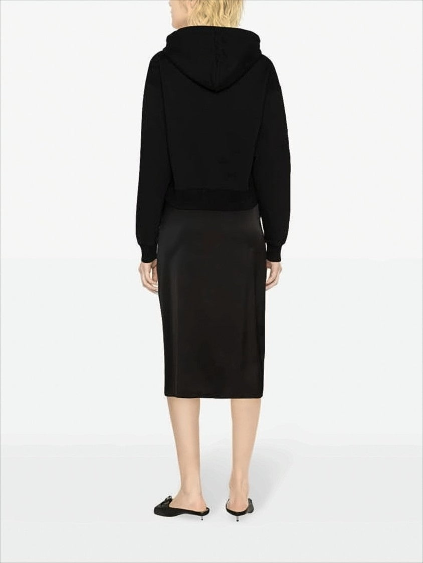 Jacquemus Cropped Drawstring Hoodie With Minimalist Design