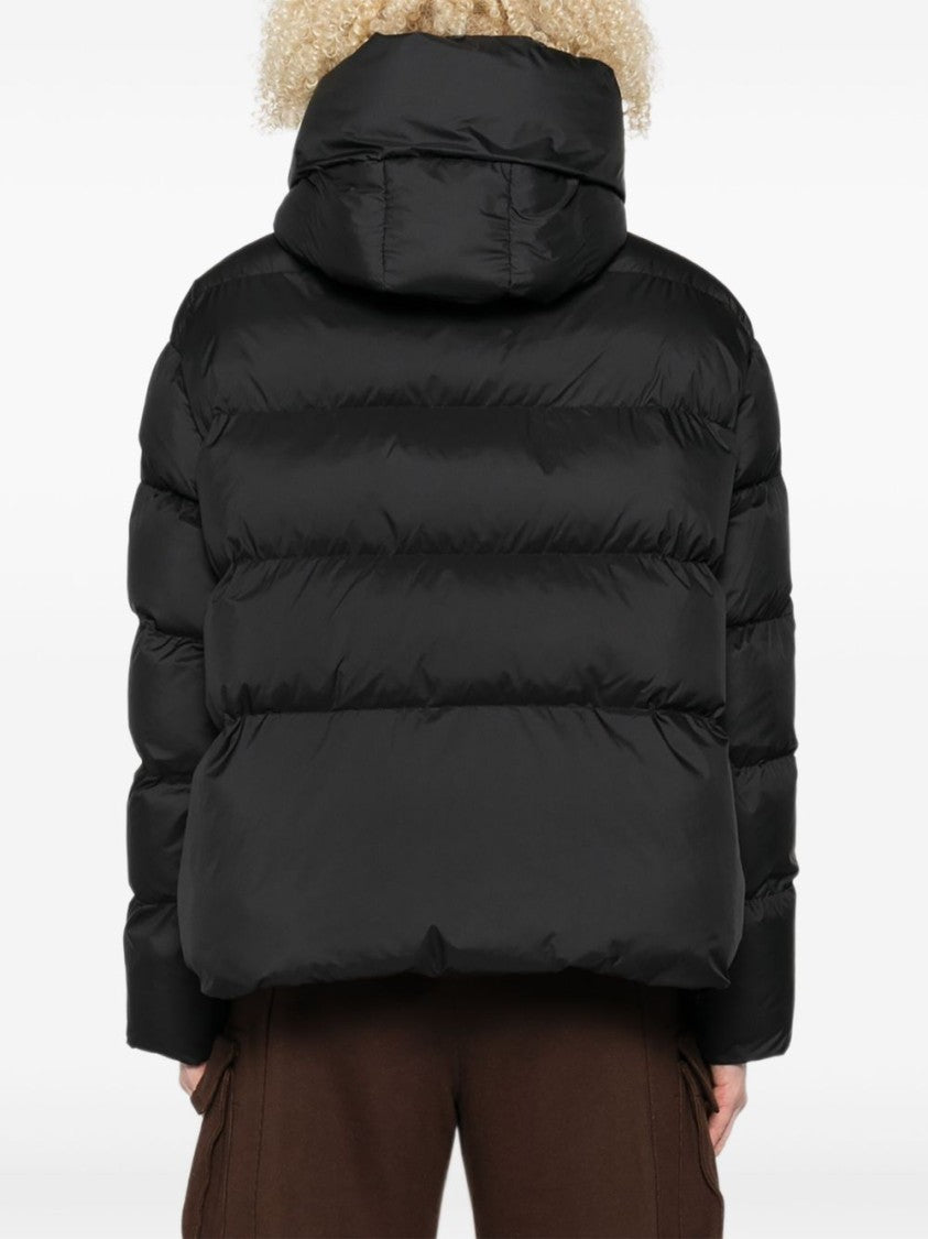 Pinko Cropped Puffer Jacket With High Padded Collar