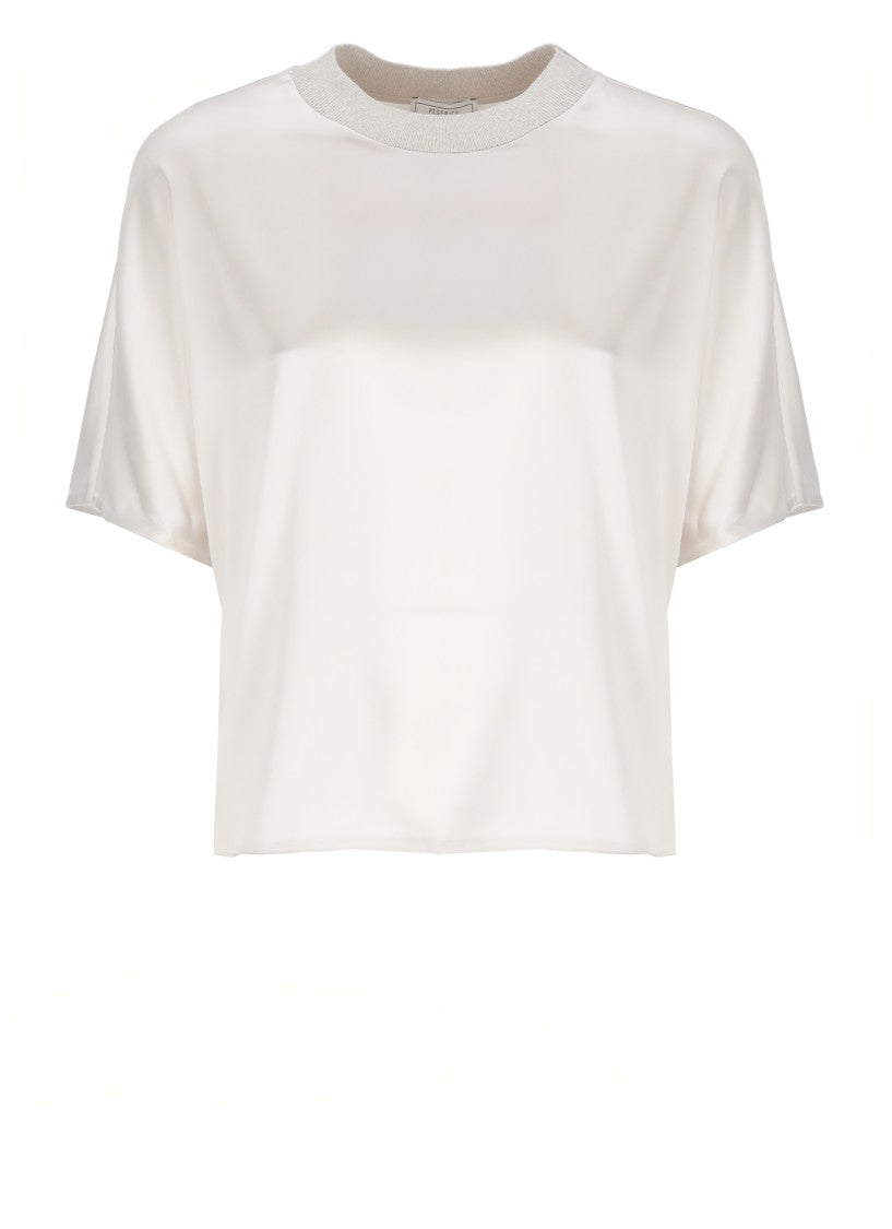 Peserico Pink Silk Blouse