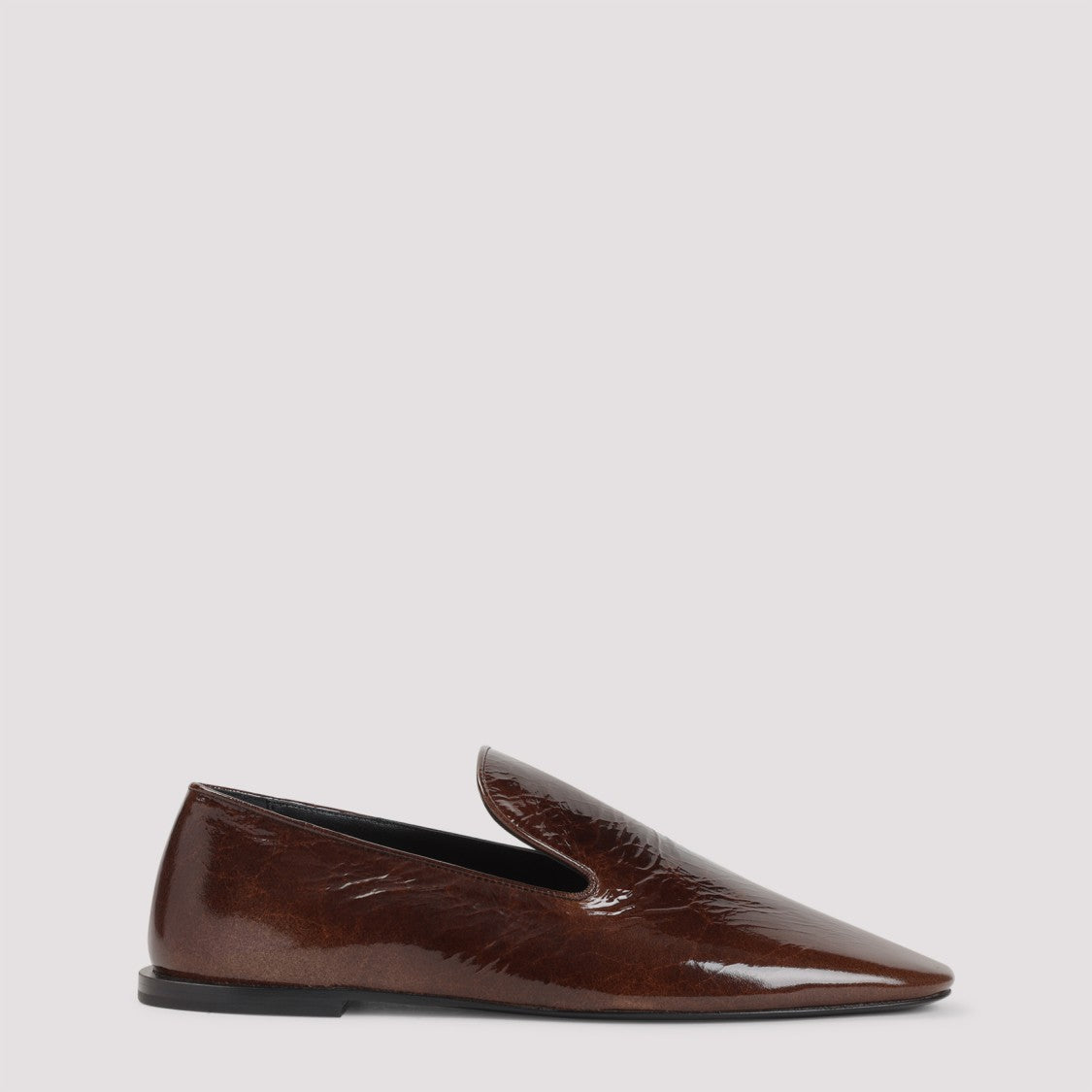 Jil Sander Pointed Brown Goat Leather Loafers